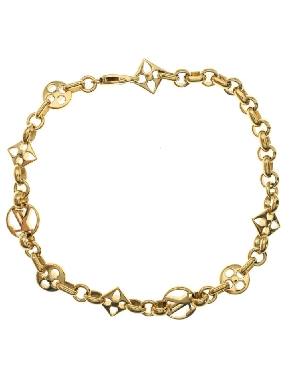 Louis Vuitton Crazy in Lock Chain Bracelet Gold